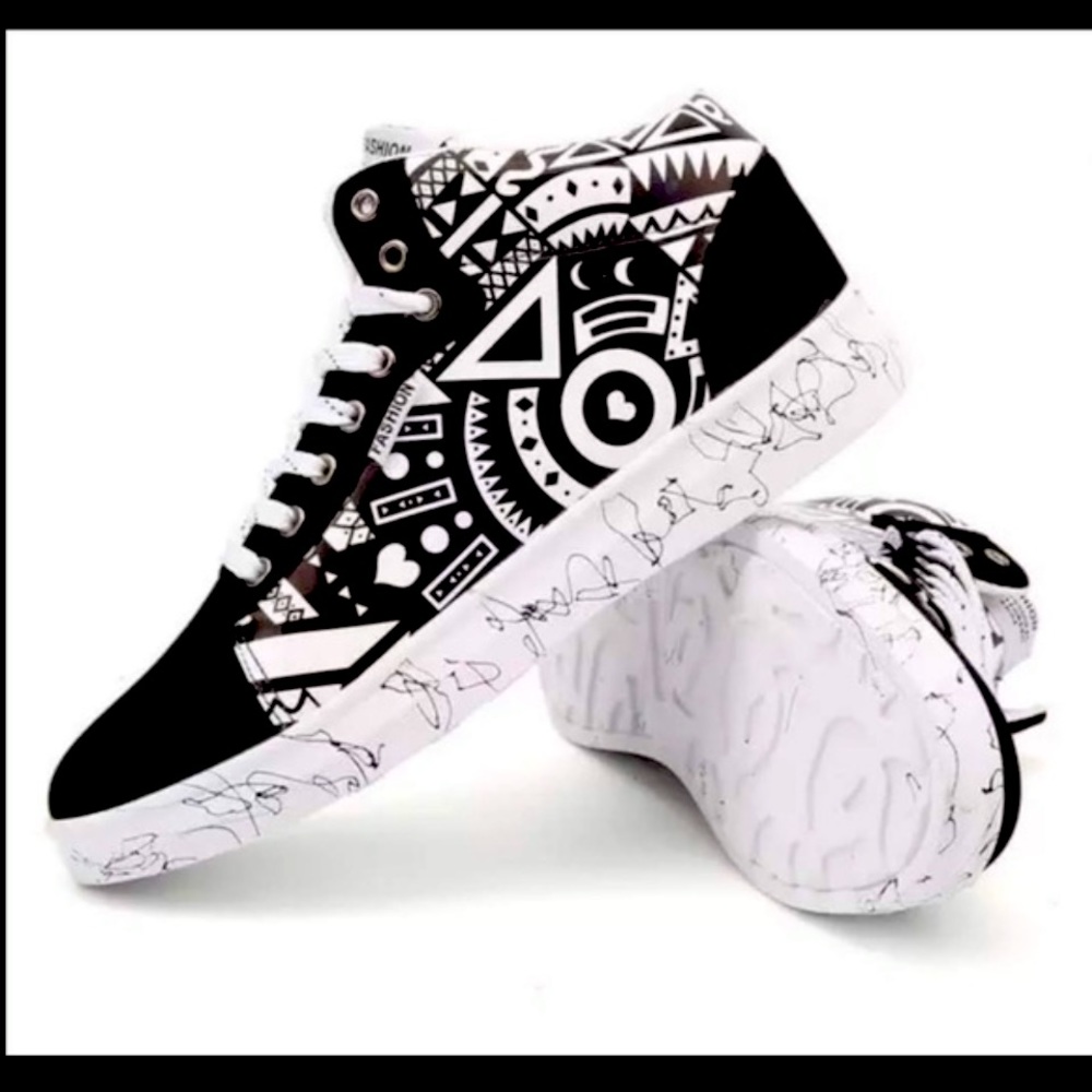 BW- Jejelove African Tribal High tops shoe